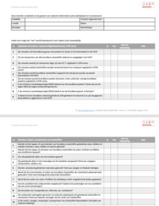 Screenshot van Word document checklist statische elektriciteit